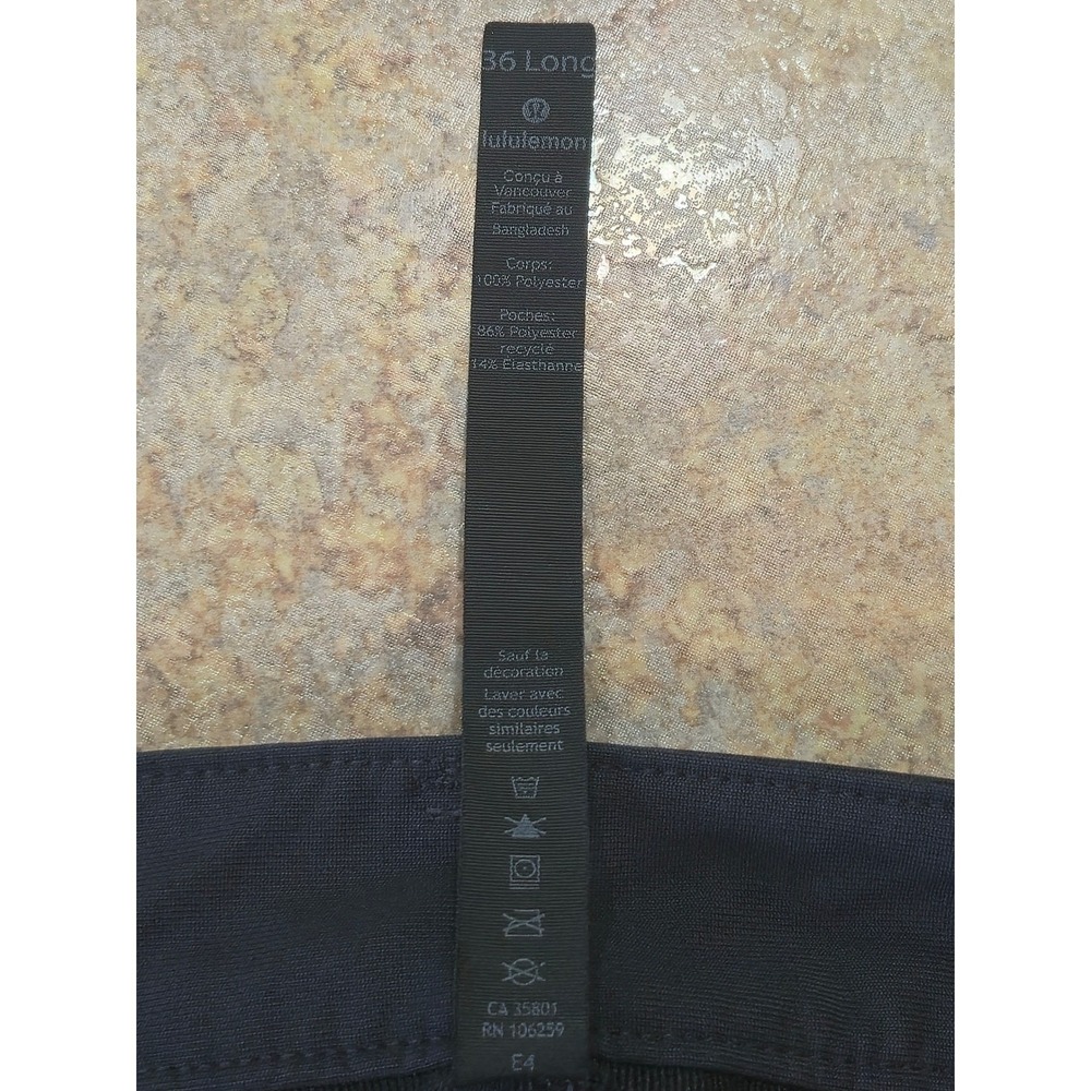 Lululemon ABC Pants Mens 36x33 Gray Slim Warpstreme 5 Pocket Trousers Flaw - Picture 16 of 16